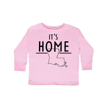 

Inktastic It s Home- State of Louisiana Outline Gift Toddler Boy or Toddler Girl Long Sleeve T-Shirt