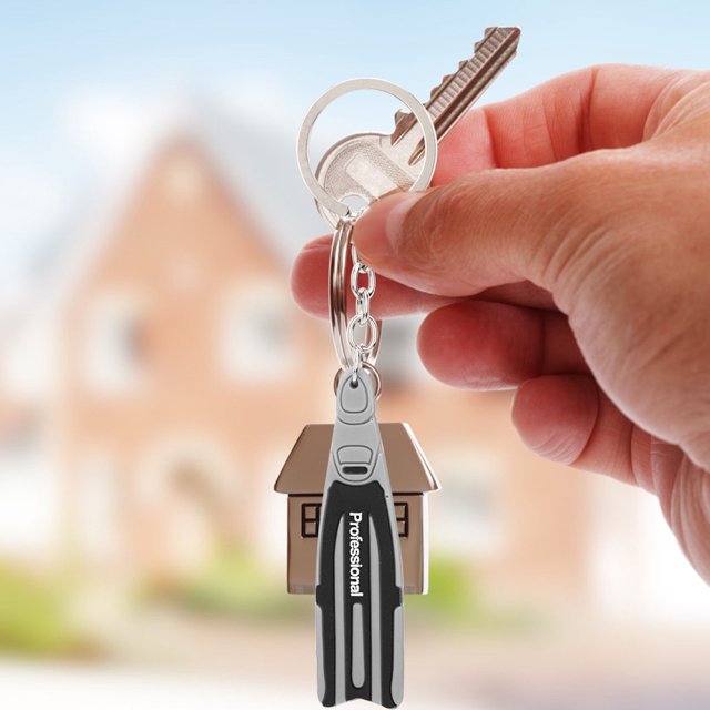 Diving Theme Key Ring - PVC Material, Resistant to Deformation and Rust, Lightweight & Convenient to Use, Cute Flipper Shape Design, Great for Organizing Accessories