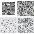 thumbnail image 1 of 4Pcs 4 Styles Words Embossing Folders Flower Pattern Embossing Stencils Plastic Handwriting Photo Templates for Handcraft Photo Album Decoration Scrapbooking Album Craft, 1 of 6