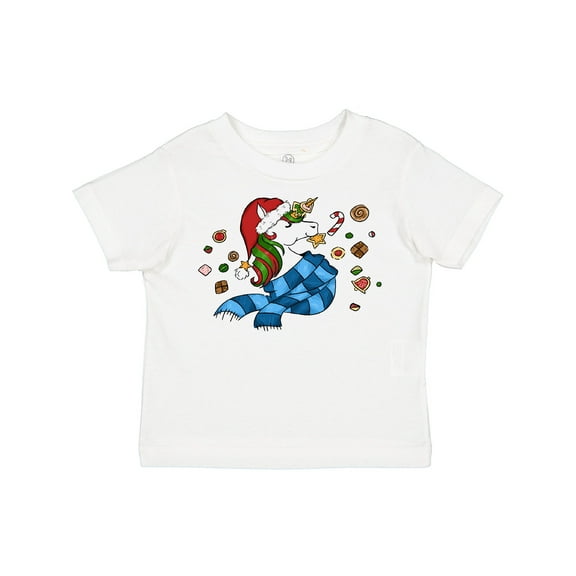 Inktastic Cute Christmas Unicorn with Cookies Boys or Girls Toddler T-Shirt