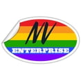thumbnail image 2 of Enterprise NV Nevada Clark County Rainbow Pride Flag 6 Stripes Pride Flag Euro Decal Bumper Sticker 3M Vinyl 3" x 5", 2 of 3