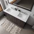 thumbnail image 2 of Dukes 60 in. W x 22 in. D Espresso Double Bath Vanity and Cultured Marble Top, 2 of 10