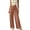 Orange, variant on ZHYou No Boundarie Women's Wide Leg Pants Ruffle High Waist Drawstring Lightweight Flowy Loose Casual Full Length Trousers,Khaki,Size S