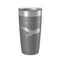 thumbnail image 1 of Harlan County Lake Map Tumbler Travel Mug Insulated Laser Engraved Coffee Cup Nebraska 20 oz Dark Gray, 1 of 1