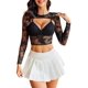 thumbnail image 1 of Conjunto de camisas sin mangas de encaje de 2 piezas Avidlove para mujer, color negro, 1 of 6