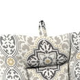 thumbnail image 5 of Jordan Manufacturing 38" x 21" Rave Grey Quatrefoil Rectangular Outdoor Wrought Iron Chair Cushion with Ties and Hanger Loop, 5 of 14