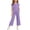 Purple, variant on NAISIBABY Girls Outfit Sets, Loose Comfort Short Sleeve T-Shirt and Straight Leg Capris Fashion Clothes 2-Piece Khaki Size 7-8