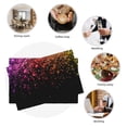 thumbnail image 6 of Rocae Colorful Sparkling Printed Heat Resistant Place Mats,Classic Hemstitch Cloth Fabric Placemats Imitation Linen Place Mat Table Mats 18x12 inch, 6 of 9