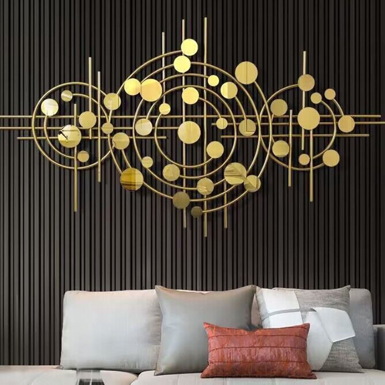 Futyli Large 3D Metal Wall Art – 53" Vertical Ginkgo Leaf Sculpture For Living Room, Bedroom