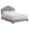 thumbnail image 1 of Home Fare Upholstered Camelback King Bed in Smoke Grey, 1 of 8