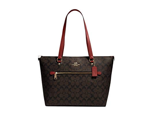 Coach Gallery Tote Shoulder Bag (IM/Brown 1941 Red) - Walmart.com