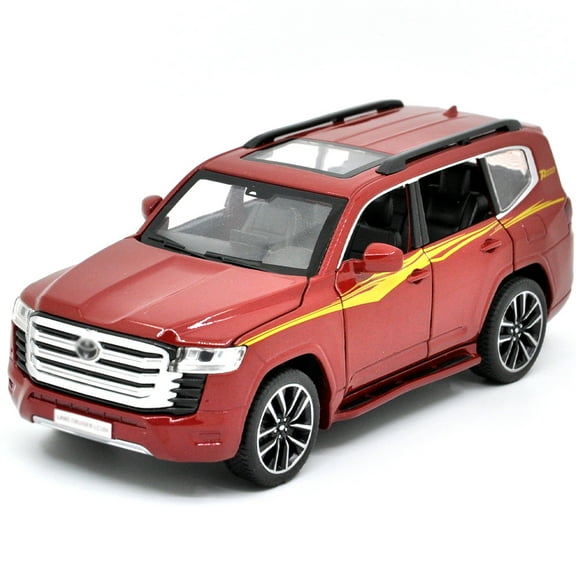 1: 32 Suitable for Toyota Land Cruiser LC300 Alloy Simulation Car Die Casting Model Dynamic Sound and Light Toy Series Collectibles Boy's Birthday Gift