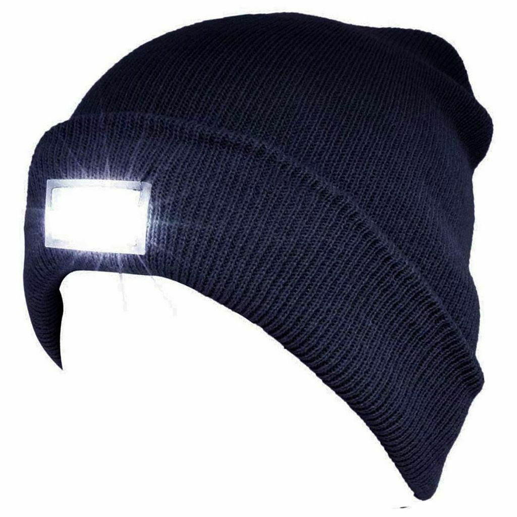 EZGO 8LED Light USB Beanie Knit Hat for Men Women Unisex Adult 