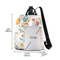 thumbnail image 3 of FORMRS Women's Travel Backpack Purse Anti-Theft Hidden Pockets Casual Shoulder Bag, Floral Easter Eggs, 3 of 7