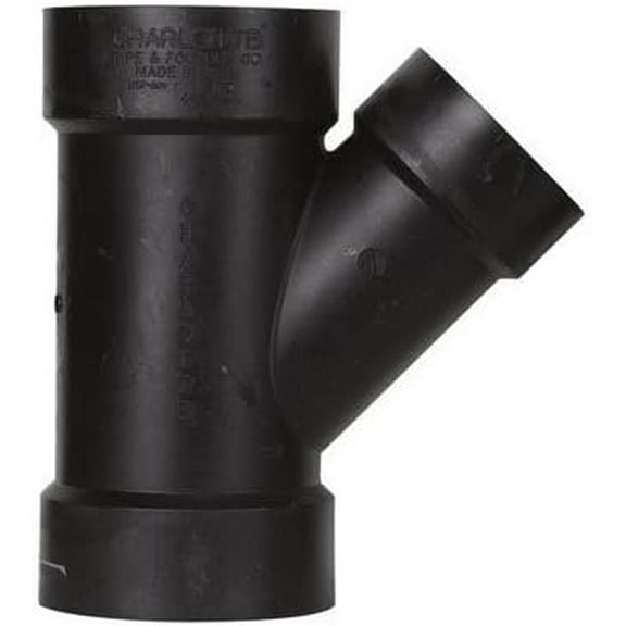 Charlotte Pipe Wye Abs/Dwv 4 " X 4 " X 3 " Black