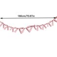 thumbnail image 4 of JilgTeok 1 Packs Bow Tie Girly Garland Wreath Handmade Webbing Pull for Wedding Birthday Party Home Children's Room Decoration ular Arrangement Decorations 1.8m, 4 of 9