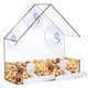 thumbnail image 1 of Comederos de ventana de acrílico transparente, comedero para pájaros silvestres con soporte para semillas y 3 potentes ventosas, 15,5 x 15 x 5 cm, 1 of 1