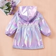 thumbnail image 4 of Spring Hooded Jackets for Girls and Boys Zipper Long Sleeved Elastic Waist With Velvet Coat Colorful Cool Zipper Jackets, 4 of 9
