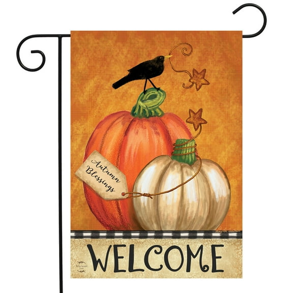 Briarwood Lane Rustic Pumpkins Fall Garden Flag