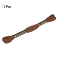 thumbnail image 3 of Uxcell 12 Skeins Embroidery Floss 8m Each Long Fiber Cotton Cross Stitch Thread Brown, 3 of 6