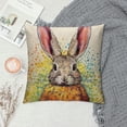 thumbnail image 2 of GOSMITH  Cute Animal Rabbit Bunny Back Pillowcase Throw Pillow Covers Happy Easter Spring Season Decor Cushion Case, 2 of 5