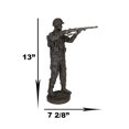 thumbnail image 3 of WW2 Marine Private Combat Soldier Taking Aim with Rifle During Patrol Figurine, 3 of 9
