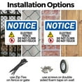 thumbnail image 3 of (2 Pack) Electric Fence Do Not Climb OSHA Notice Sign 24 Inch X 18 Inch Plastic Sign, Weather Resistant, UV Protected for Workplace, Business, and Construction Site, Made in the USA, 3 of 8