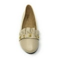 thumbnail image 3 of Victoria K Women's Ruffle With Gold studs Ballerina Flats, 3 of 4