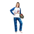 thumbnail image 4 of LuLiaMenton Christmas Pajamas, Snowflakes Made Print, Matching Sleepwear, Plus Sizes, Womens 4XL, 4 of 6
