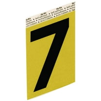 Hy-Ko GG-25/7 Self-Adhesive Aluminum Number, 3.5", Black/Gold