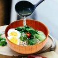 thumbnail image 2 of 6 Pcs Wood Bowls Serving Tableware For Rice, Soup, Dip, Coffee, Tea, Decoration Wooden Salad Bowl K, 2 of 5