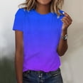thumbnail image 2 of MEICHEN Women Letter Printing Round Neck Short Sleeve T Shirt Tops Casual Shirts Summer Fashion Clothing for Women, 2 of 9