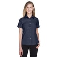 thumbnail image 1 of Camisa de campamento texturizada Barbados para mujer NAVY M harriton M560W, 1 of 1