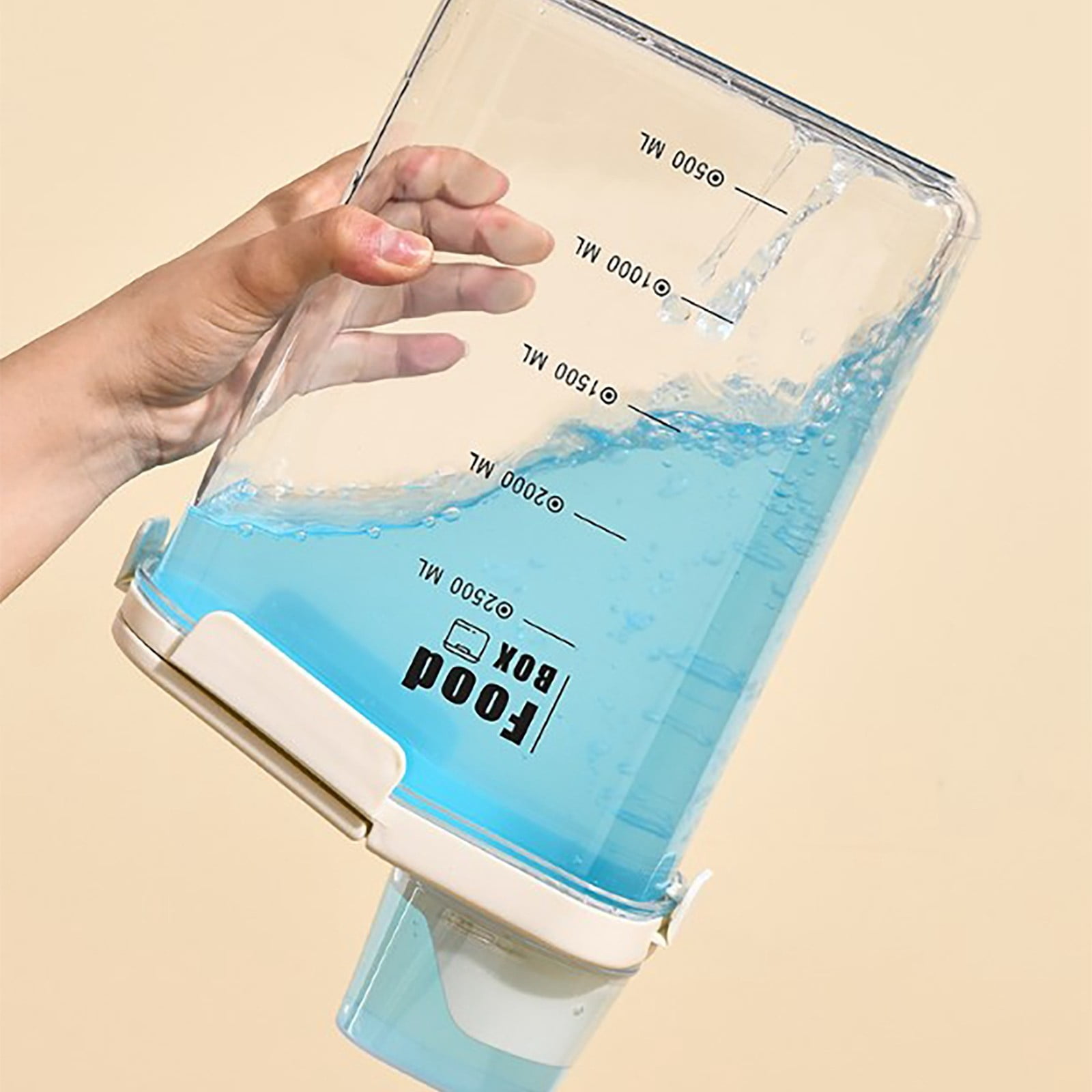 Food Storage Rice Storage Container Airtight Dry Food Kitchen Transparent Container for Oats Cereals Pasta Flour