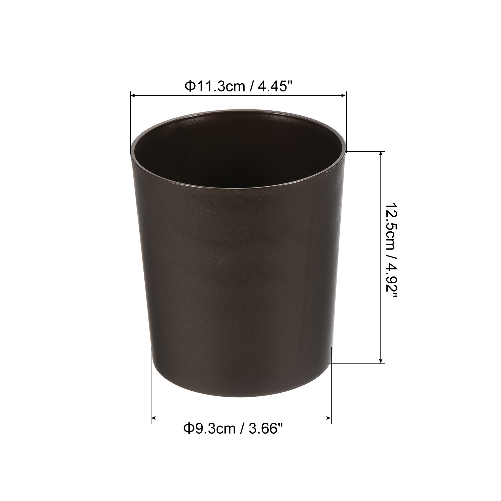 Uxcell 4" Round Plastic Planter Flowerpot Container Indoor Outdoor, Brown 4 Pack