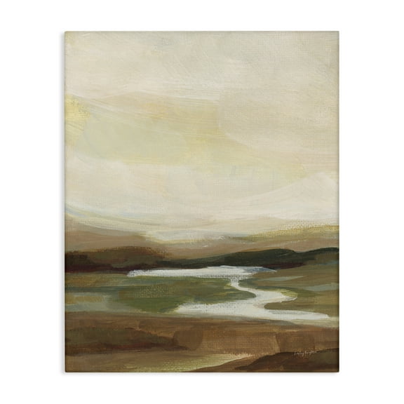 Stupell Industries Chestnut Springs River Landscape Painting Gallery Wrapped Canvas Art Print Wall Art, 16 x 20