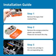 35 36 Ink Cartridge Replacement Compatible for Canon PGI-35 CLI-36 Ink Cartridges Work with Printer TR150 TR160 iP110 iP100, 5 BK | 3 Tri-Color