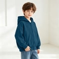 thumbnail image 5 of Piuwrlz Boys Hood Sweatshirts with Pockets Fall Winter Zipper Casual Hoodies Navy Size 7 Years, 5 of 10