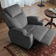 thumbnail image 3 of Furmax Electric Power Lift Recliner Soft Corduroy Chair Sofa with with 8 Vibrating Massages Ergonomic Lounge Chair with 2 Cup Holders and Side Pocket,Gray, 3 of 7