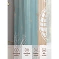 thumbnail image 5 of Coastal Sea Horse Sheer Curtains 84 Inch Length 2 Panels Set, Summer Coral Ocean Vintage Wood Voile Window Treatment Rod Pocket Curtains Sheers Drapes for Bedroom/Living Room/Kitchen 52"x84"x2, 5 of 7