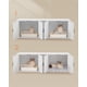 thumbnail image 3 of FEANDREA Arenero para Gatos 2 Plazas Privadas Caja Cerrada Antisalpicaduras Mesa Auxiliar 145.6x48.5x50cm, 3 of 6