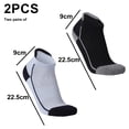 thumbnail image 2 of Calcetín cuarto de compresión Dinheiro para hombre y mujer 1 pieza negro + 1 pieza blanco, 2 of 5