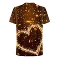 thumbnail image 4 of EQWLJWE Fashion Mens T Shirt Men Casual Round Neck Valentine's Day 3D Digital Printing Pullover Fitness Sports Shorts Sleeves T Shirt Blouse, 4 of 5