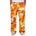 thumbnail image 3 of GrmtClth Men's Camo Drawstring Waist Cargo Pants Camouflage Cargo Work Pants with Elastic Waist Drawstring Multi Pockets Saffron 2XL, 3 of 8