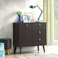 thumbnail image 3 of Gymax Buffet Console d'Entrée avec Armoire d'Exposition Brun Maison, 3 of 10