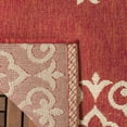 thumbnail image 5 of SAFAVIEH Beach House Lynette Medallion Indoor/Outdoor Runner Rug, Red/Creme, 2'2" x 12', 5 of 6