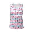 thumbnail image 4 of Gaeub Striped Flamingo Women's Workout Tank Tops Lightweight Sleeveless Shirts for Women for Athletic Running Tennis Yoga - Small, 4 of 9