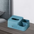 thumbnail image 6 of AuroraX Stylish & Minimalist Tissue Box Cover Cube Modern Green Rectangle Tissue Box Holder with Storage Shelf Decorative Paper Organizer Dispenser for Living Room,Office, 6 of 6