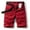 Red, variant on Jophufed Fashion Men's Pants Pocket Zipper Resilience Leisure Time Tooling Short Pants