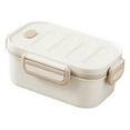 thumbnail image 2 of HWHCGZ Lunch Box Adult Bento Box,2 Layer Lunch Container Stackable Food Container, 34 OZ/1000ML Leakproof Meal Prep Containers for Men Women, BPA Free (White), 2 of 9